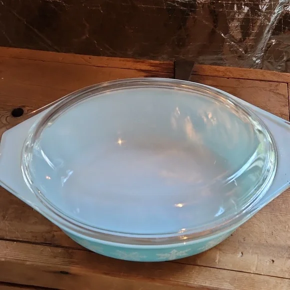 Pyrex Vintage snowflake 043 1.5 QT casserole and lid - Picture 2 of 8